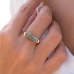 Rainbow Labradorite Ring ~  18k Gold Plated ~ MR161 - Maresia Jewelry