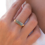 Rainbow Labradorite Ring ~  18k Gold Plated ~ MR161 - Maresia Jewelry