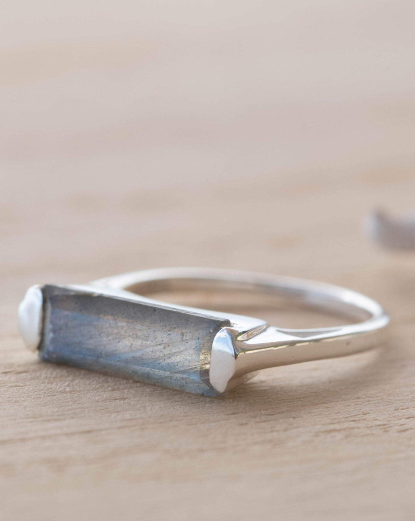 Labradorite Ring ~ Delicate ~ Sterling Silver 925 ~ Handmade ~ Gemstone~Statement ~Everyday~ Hippie~Bohemian~Stackable MR228