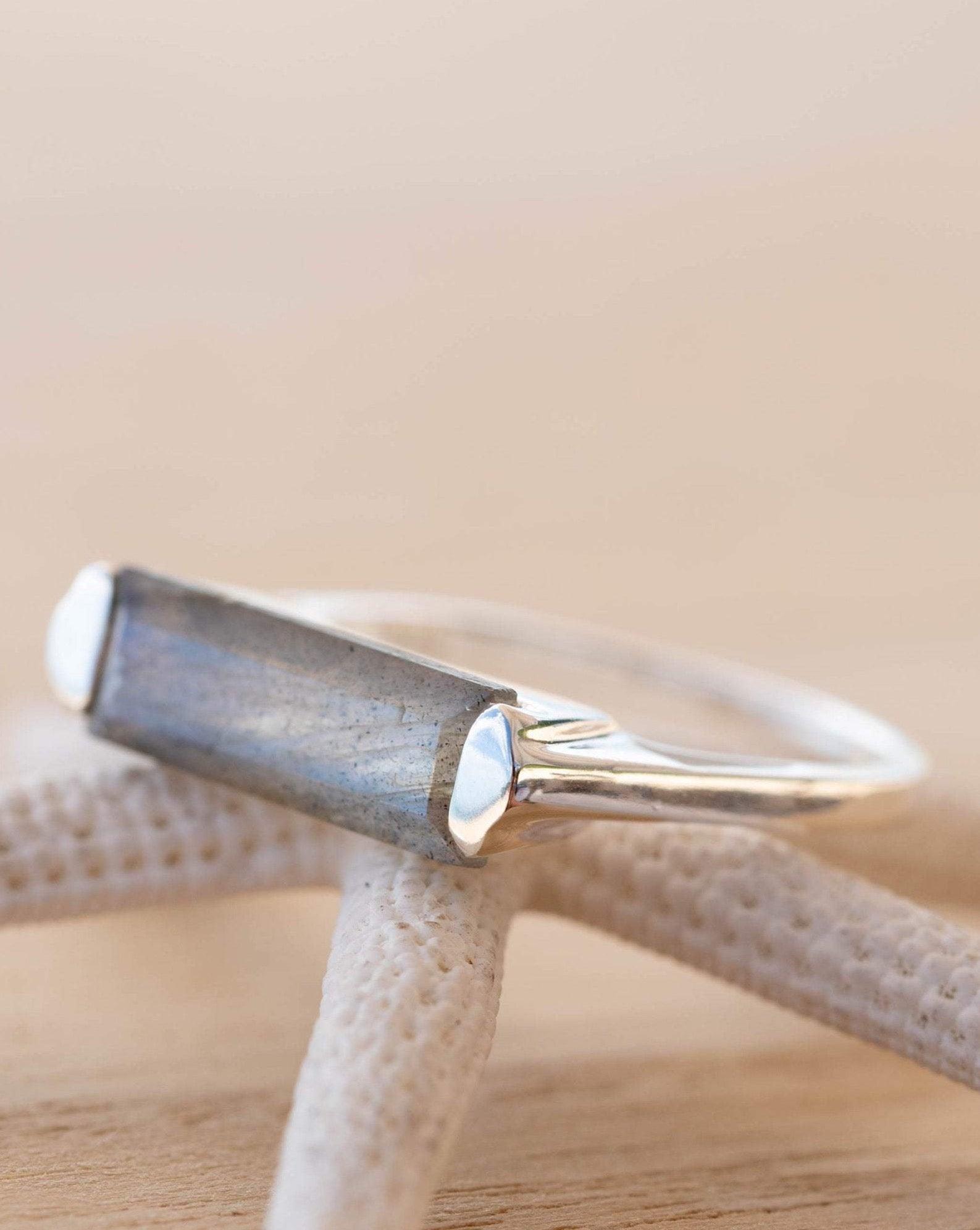 Labradorite Ring ~ Delicate ~ Sterling Silver 925 ~ Handmade ~ Gemstone~Statement ~Everyday~ Hippie~Bohemian~Stackable MR228