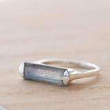 Labradorite Ring ~ Delicate ~ Sterling Silver 925 ~ Handmade ~ Gemstone~Statement ~Everyday~ Hippie~Bohemian~Stackable MR228