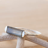 Labradorite Ring ~ Delicate ~ Sterling Silver 925 ~ Handmade ~ Gemstone~Statement ~Everyday~ Hippie~Bohemian~Stackable MR228