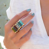 Moonstone Ring ~ Rectangular Stone ~ 18k Gold Plated ~ Jewelry ~ Handmade ~ Stackable ~ Boho ~ MR167