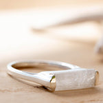 Moonstone Ring ~ Sterling Silver 925 ~ Rectangular Stone ~ Jewelry ~ Handmade ~ Stackable ~ Boho ~ MR233