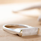 Moonstone Ring ~ Sterling Silver 925 ~ Rectangular Stone ~ Jewelry ~ Handmade ~ Stackable ~ Boho ~ MR233