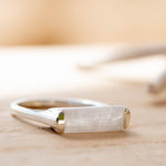Moonstone Ring ~ Sterling Silver 925 ~ Rectangular Stone ~ Jewelry ~ Handmade ~ Stackable ~ Boho ~ MR233