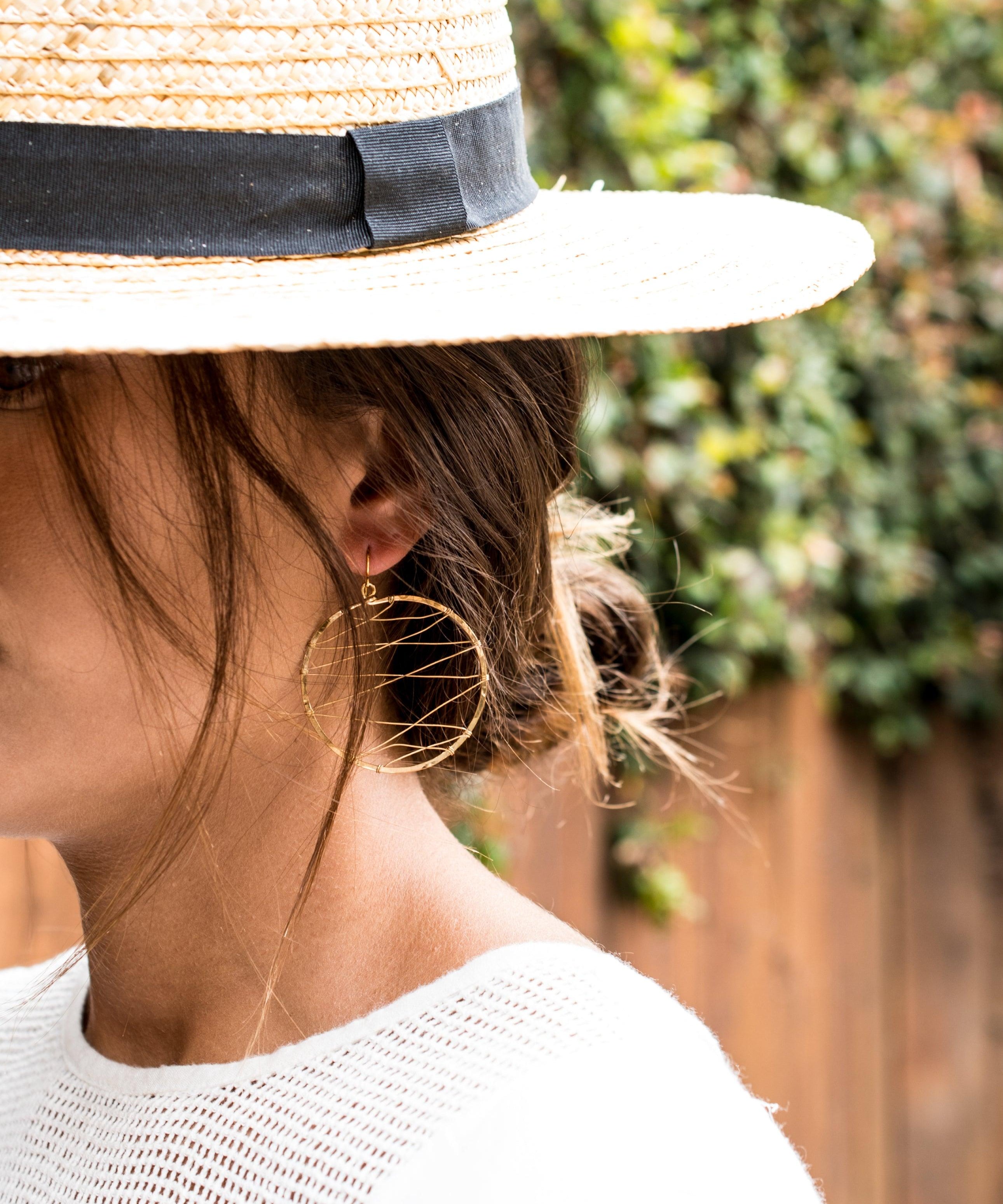 Catarina Circle Earrings ~Gold Plated or Silver Plated ~ SME009 - Maresia Jewelry