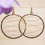 Catarina Circle Earrings ~Gold Plated or Silver Plated ~ SME009 - Maresia Jewelry