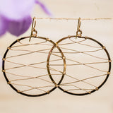 Catarina Circle Earrings ~Gold Plated or Silver Plated ~ SME009 - Maresia Jewelry