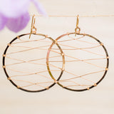 Catarina Circle Earrings ~Gold Plated or Silver Plated ~ SME009 - Maresia Jewelry