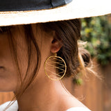 Catarina Circle Earrings ~Gold Plated or Silver Plated ~ SME009 - Maresia Jewelry
