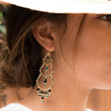 Catarine Chandelier Earrings ~Gold Plated ~ SME038 - Maresia Jewelry