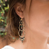 Catarine Chandelier Earrings ~Gold Plated ~ SME038 - Maresia Jewelry