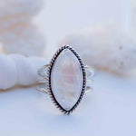 Moonstone Ring ~ Sterling Silver 925 ~ Handmade ~ Gemstone ~ Big ~ Stacking ~ Hippie ~ Gypsy ~ Boho ~ Bohemian ~ MR288