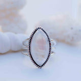Moonstone Ring ~ Sterling Silver 925 ~ Handmade ~ Gemstone ~ Big ~ Stacking ~ Hippie ~ Gypsy ~ Boho ~ Bohemian ~ MR288