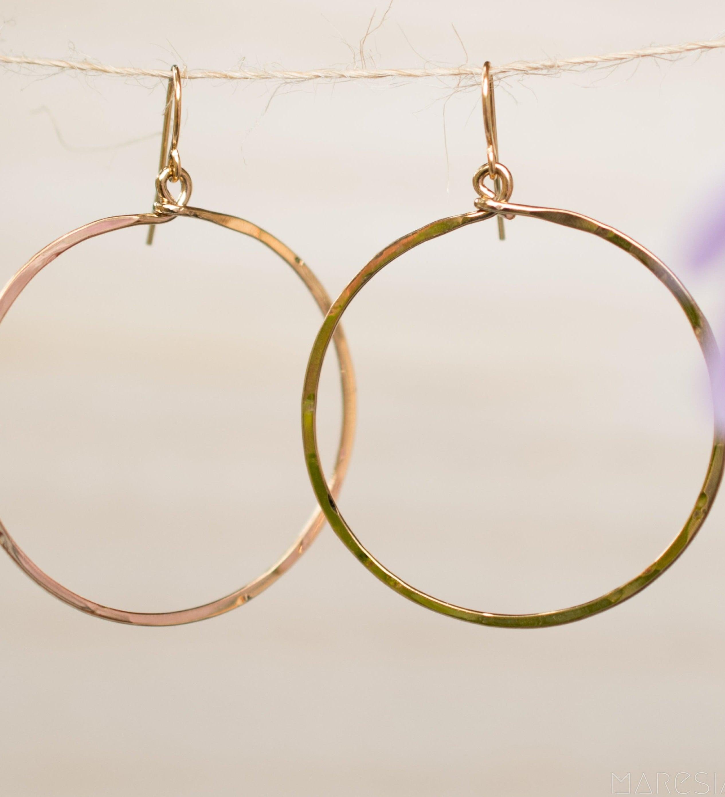 Circle Earrings ~Gold Plated or Silver Plated ~ SME001 - Maresia Jewelry