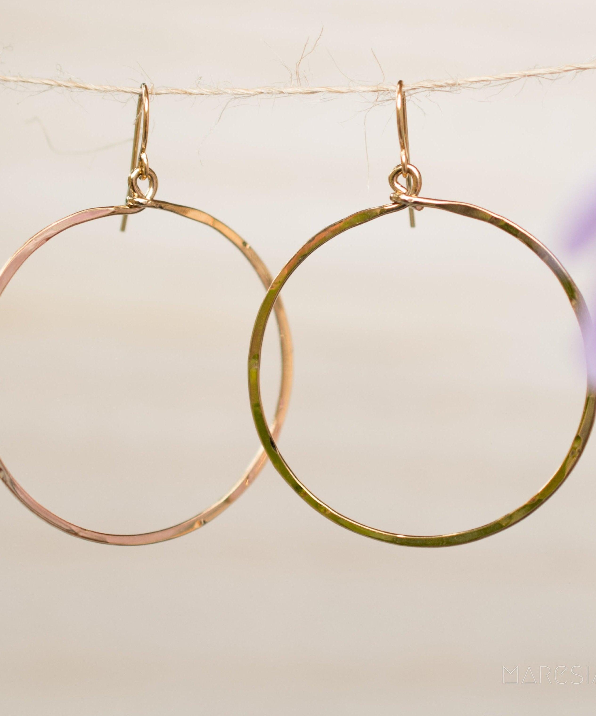 Circle Earrings ~Gold Plated or Silver Plated ~ SME001 - Maresia Jewelry