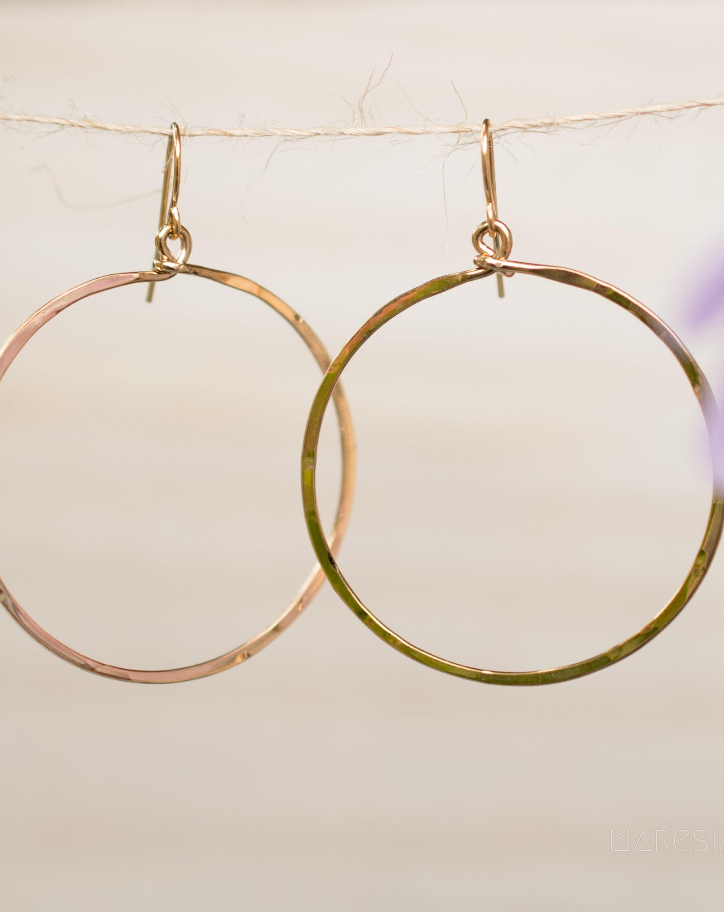 Circle Earrings ~Gold Plated or Silver Plated ~ SME001 - Maresia Jewelry