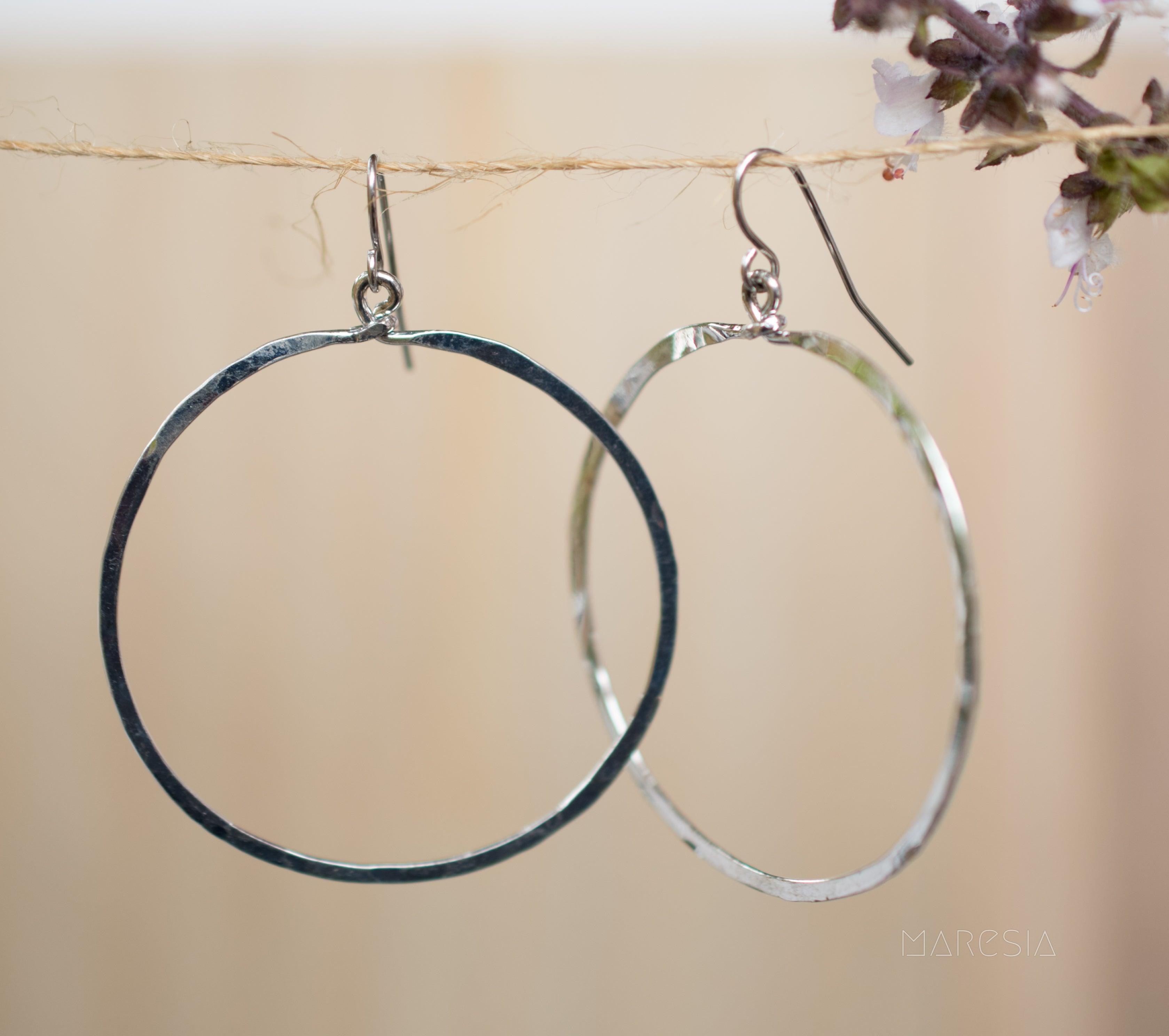 Circle Earrings ~Gold Plated or Silver Plated ~ SME001 - Maresia Jewelry