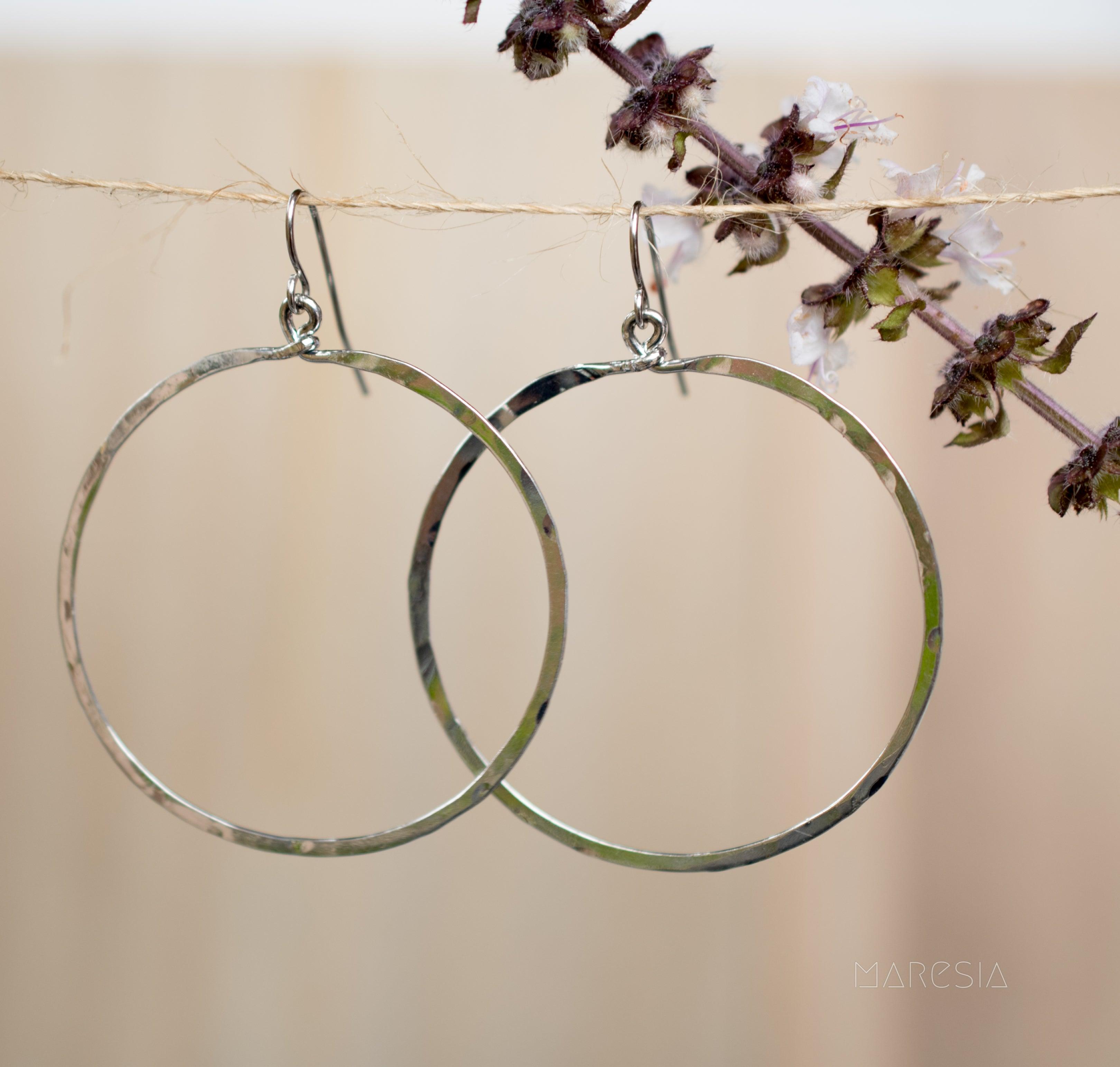Circle Earrings ~Gold Plated or Silver Plated ~ SME001 - Maresia Jewelry