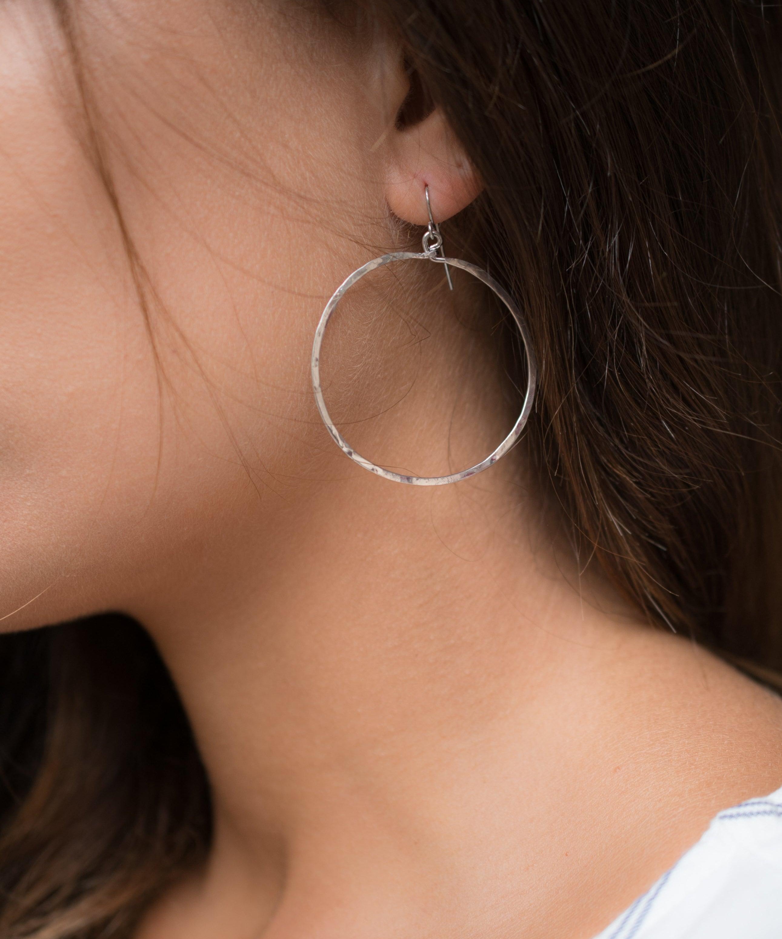 Circle Earrings ~Gold Plated or Silver Plated ~ SME001 - Maresia Jewelry