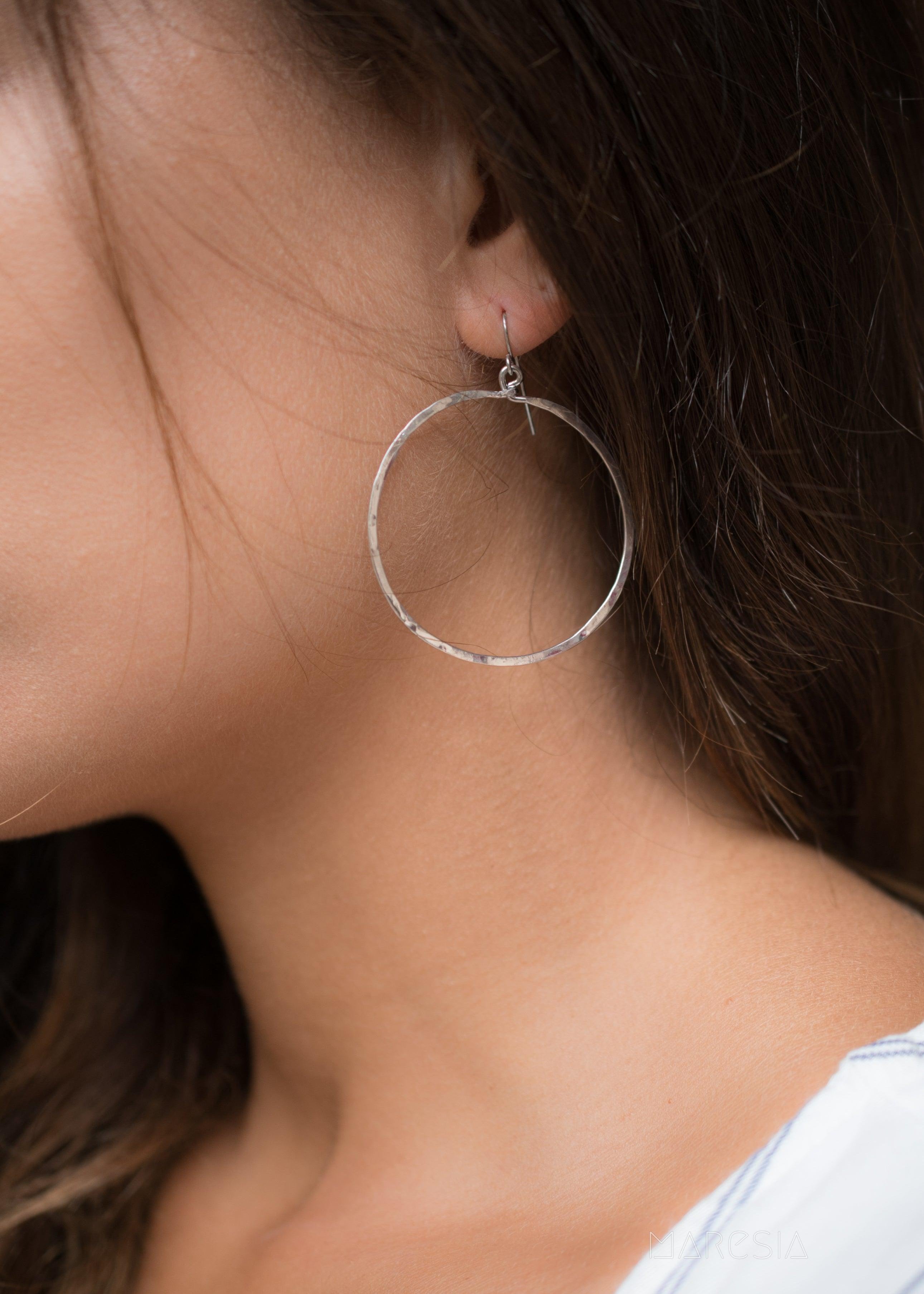 Circle Earrings ~Gold Plated or Silver Plated ~ SME001 - Maresia Jewelry