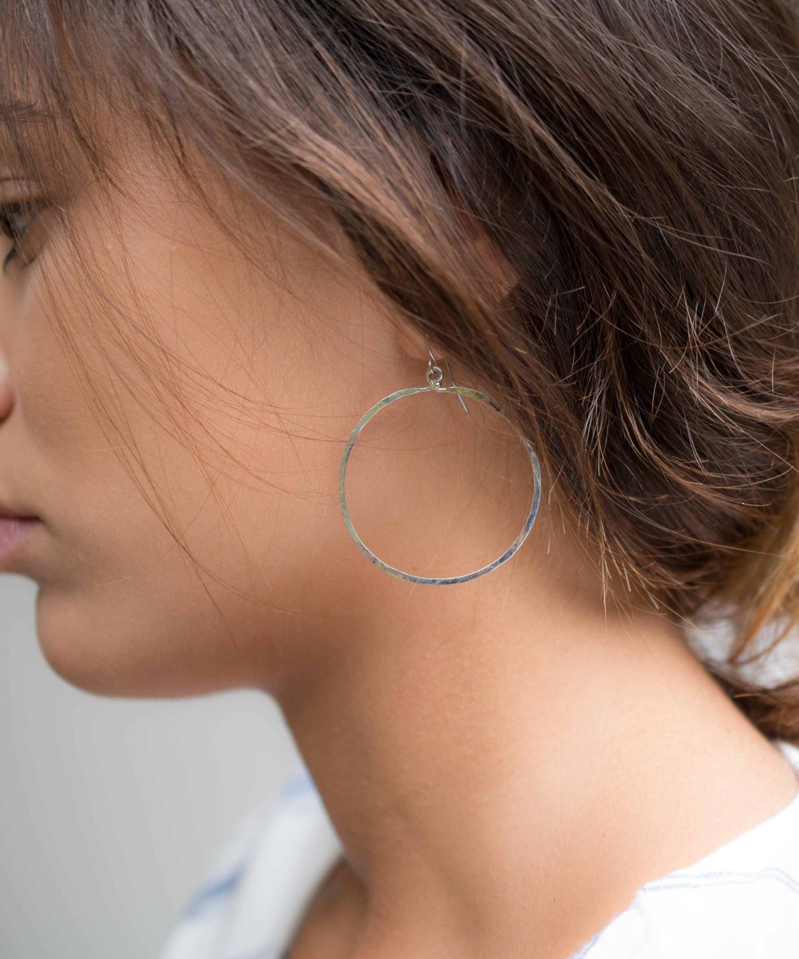 Circle Earrings ~Gold Plated or Silver Plated ~ SME001 - Maresia Jewelry