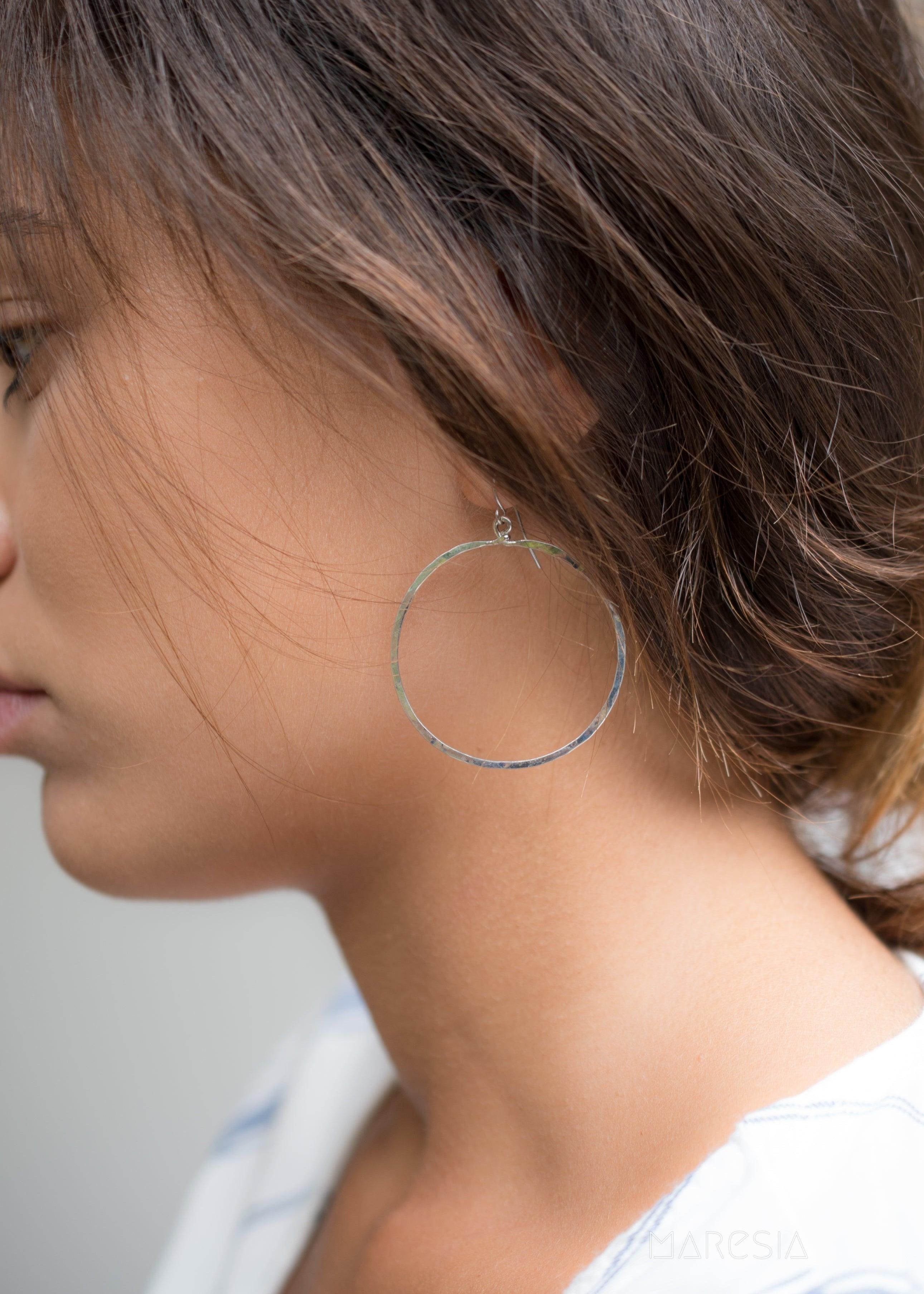 Circle Earrings ~Gold Plated or Silver Plated ~ SME001 - Maresia Jewelry