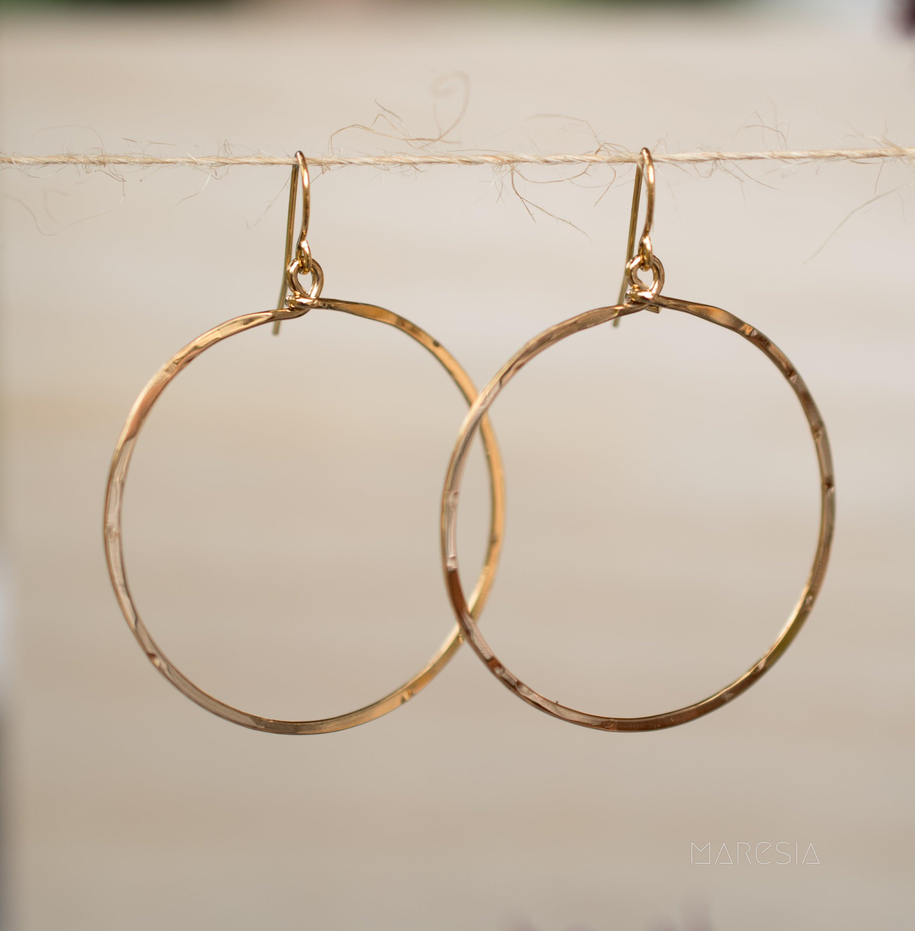 Circle Earrings ~Gold Plated or Silver Plated ~ SME001 - Maresia Jewelry