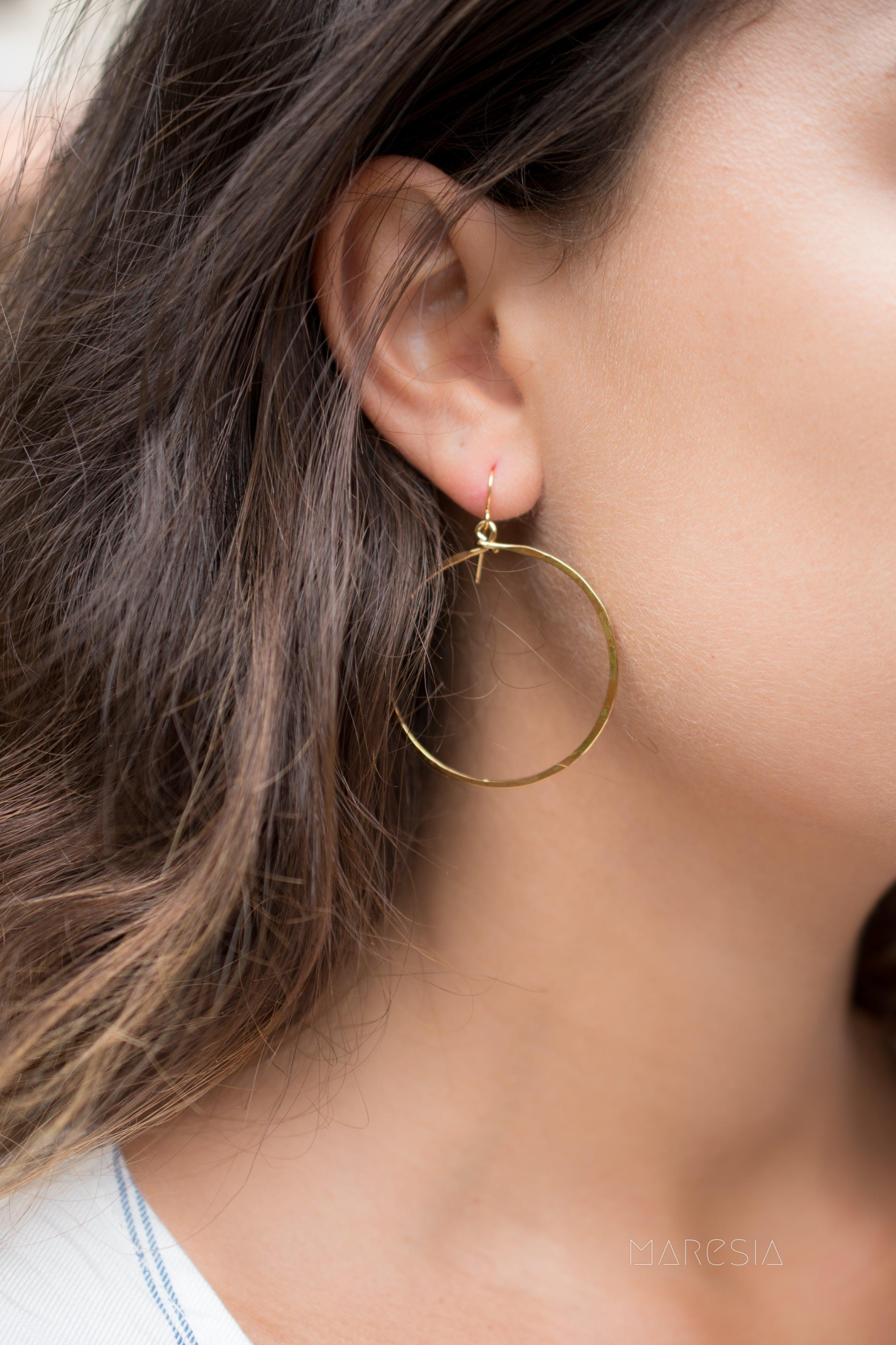 Circle Earrings ~Gold Plated or Silver Plated ~ SME001 - Maresia Jewelry