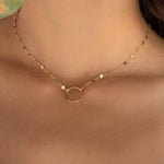 Circle Necklace Choker ~14k Gold Filled or Sterling Silver ~ MN005 - Maresia Jewelry