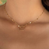 Circle Necklace Choker ~14k Gold Filled or Sterling Silver ~ MN005 - Maresia Jewelry