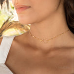 Circle Necklace Choker ~14k Gold Filled or Sterling Silver ~ MN005 - Maresia Jewelry