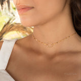 Circle Necklace Choker ~14k Gold Filled or Sterling Silver ~ MN005 - Maresia Jewelry