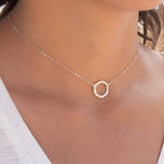 Circle Necklace Choker ~Sterling Silver 925 - Maresia Jewelry