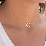 Circle Necklace Choker ~Sterling Silver 925 - Maresia Jewelry
