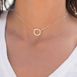 Circle Necklace Choker ~Sterling Silver 925 - Maresia Jewelry