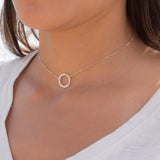 Circle Necklace Choker ~Sterling Silver 925 - Maresia Jewelry