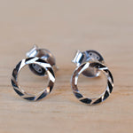 Circle Stud Earrings ~ Sterling silver 925 ~ SME075 - Maresia Jewelry