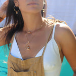 Citrine Gold Hoop Earrings ~ 14k Gold Filled  ~ ME031 - Maresia Jewelry