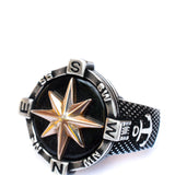 Compass Men's Ring ~ Sterling Silver 925 ~ - Maresia Jewelry