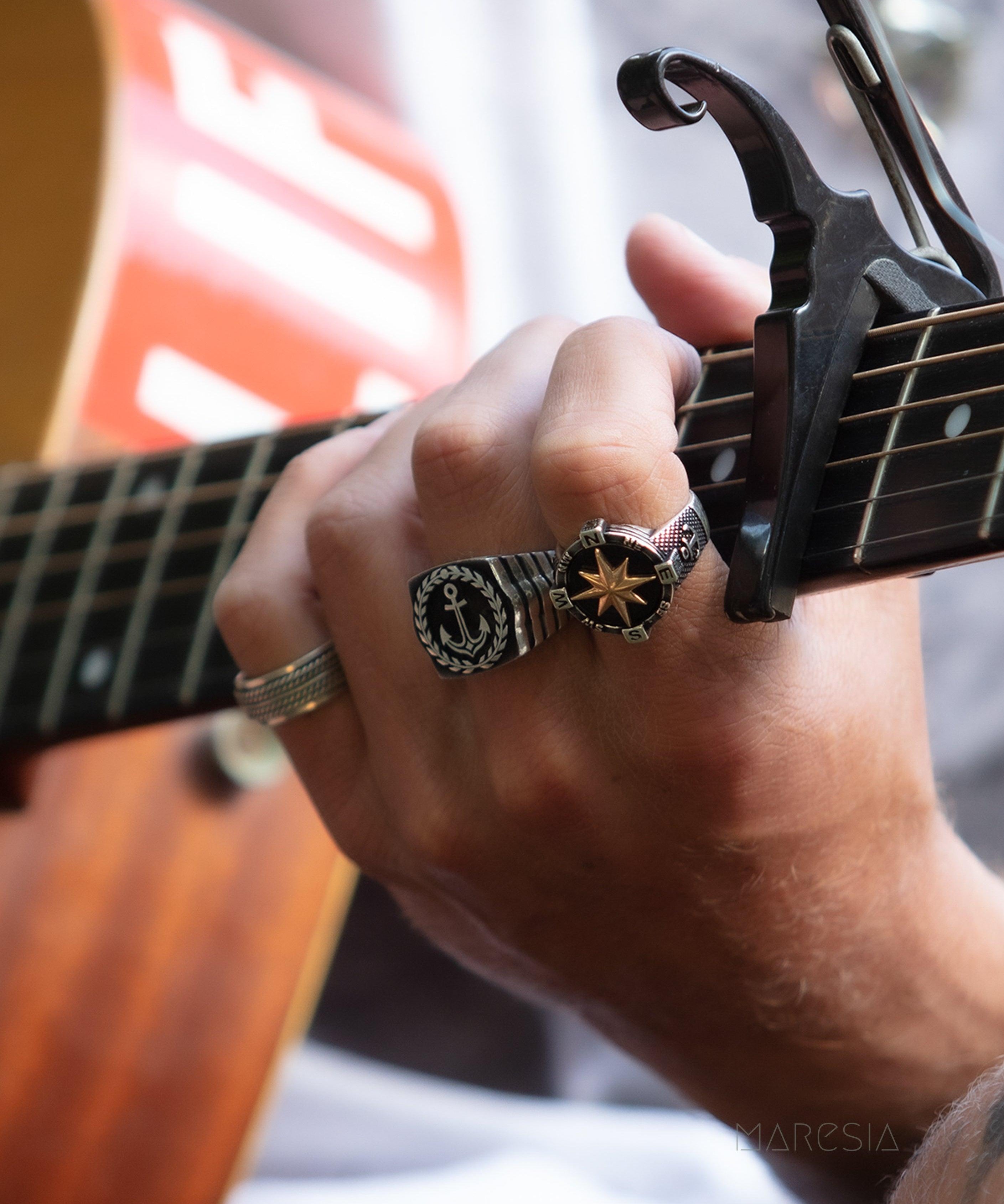Compass Men's Ring ~ Sterling Silver 925 ~ - Maresia Jewelry