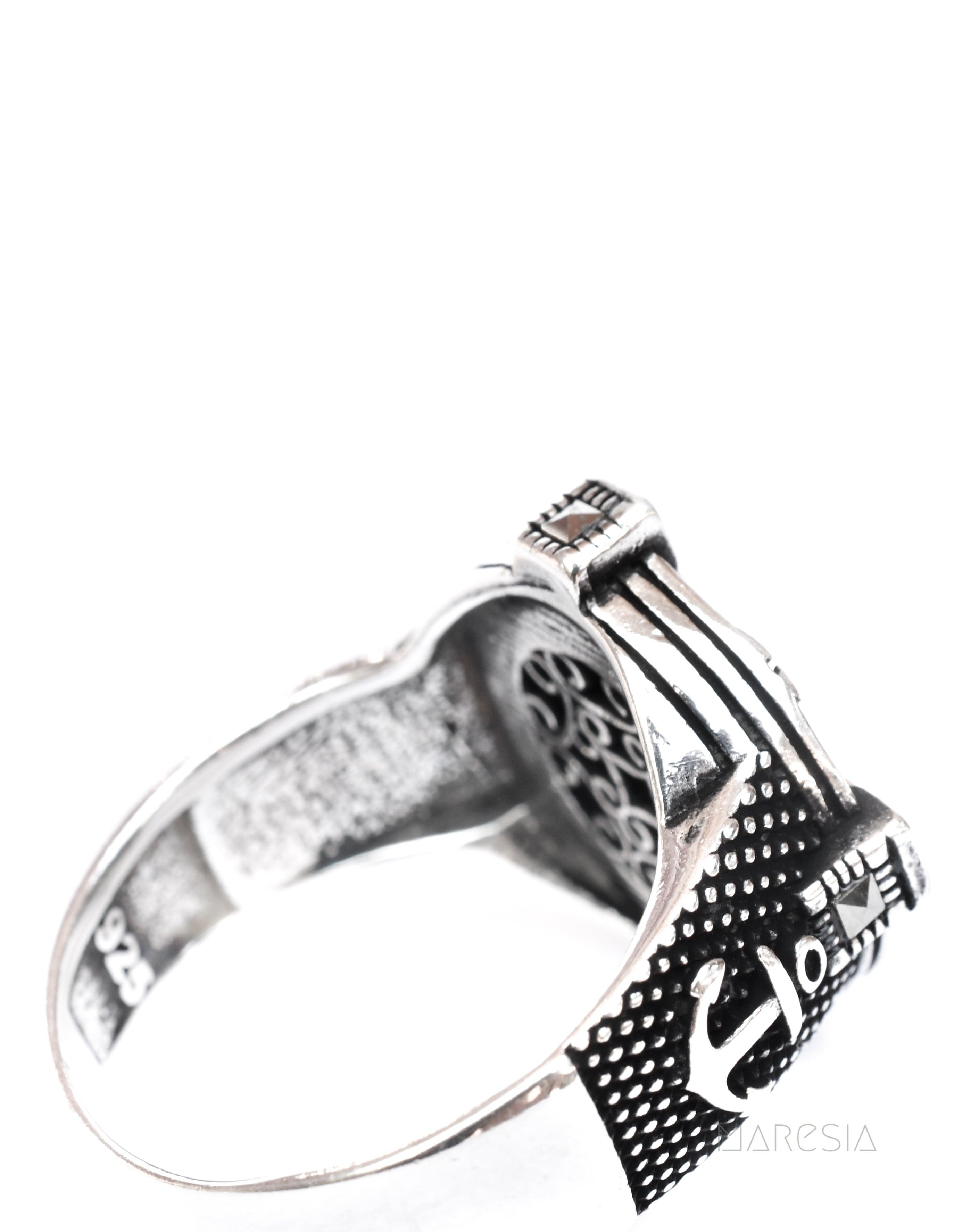 Compass Men's Ring ~ Sterling Silver 925 ~ - Maresia Jewelry