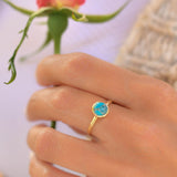 Copper Turquoise Gold Ring ~ 18k Gold Plated ~ SMR104 - Maresia Jewelry