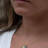 Copper Turquoise, Labradorite or Moonstone Necklace ~ Charm ~ Gold plated 18k ~ Bohemian ~ Nugget ~ MN112