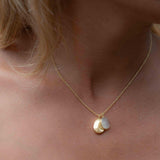 Copper Turquoise, Labradorite or Moonstone Necklace ~ Charm ~ Gold plated 18k ~ Bohemian ~ Nugget ~ MN112