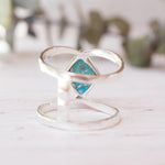 Copper Turquoise Ring~Sterling Silver 925 ~ MR143A - Maresia Jewelry