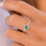Copper Turquoise Ring ~ Delicate ~ Sterling Silver 925 ~ Handmade ~ Gemstone~Statement ~Everyday~ Hippie~Bohemian~Stackable MR238