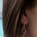 Coral Earrings ~ Sterling Silver 925 ~ SME066 - Maresia Jewelry