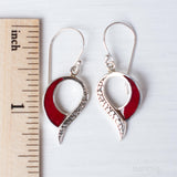 Coral Earrings ~ Sterling Silver 925 ~ SME066 - Maresia Jewelry